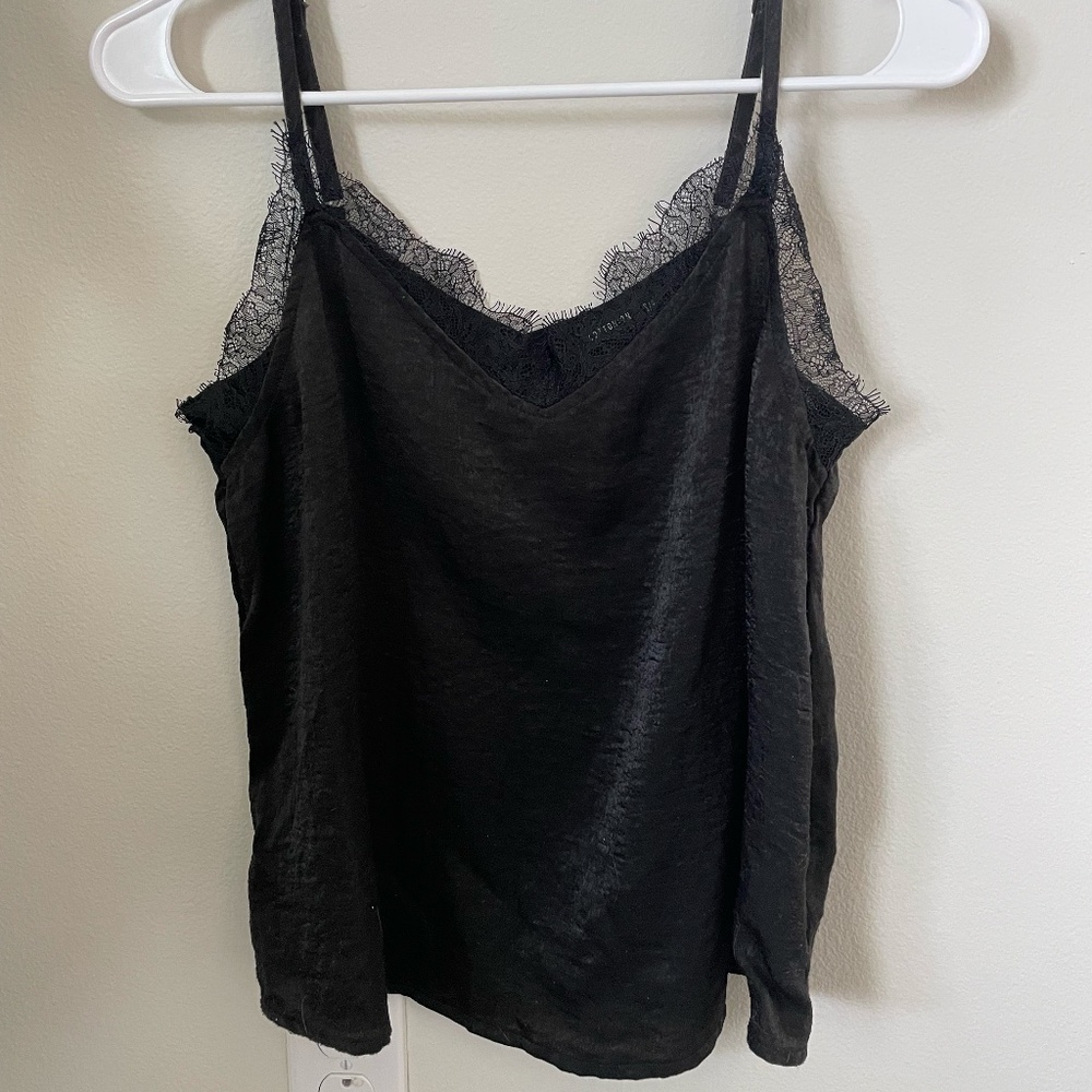 Cotton On Lace Top Satin Cami - Black - Small